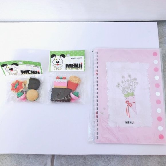 NEW Stationary Erasers and Notebook - Picture 1 of 2